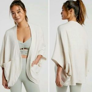 Athleta Cocoon Wrap Oversized - XXS - Oatmeal Heather - Like New